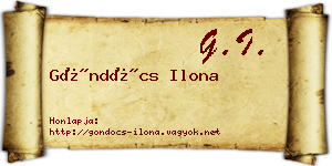 Göndöcs Ilona névjegykártya
